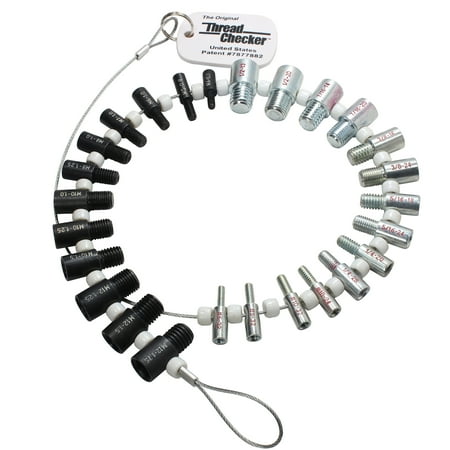 Thread Checker Combo Metric Inch & SAE Bolt Nut Gauges 6-32 - 1/2 M4 - M12