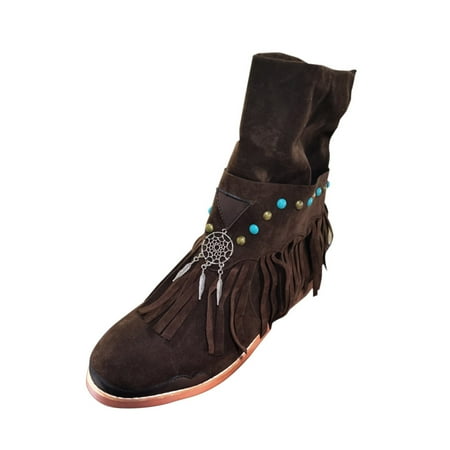 dmqupv Heeled Boots for Women Size 11 Women Autumn And Winter Tassel Boots Fashion Women Boots Large Wide Width Boots for Women Shoes Brown 8 
dmqupv Heeled Boots for Women Size 11 Women Autumn And Winter Tassel Boots Fashion Women Boots Large Wide Width Boots for Women Shoes Brown 8