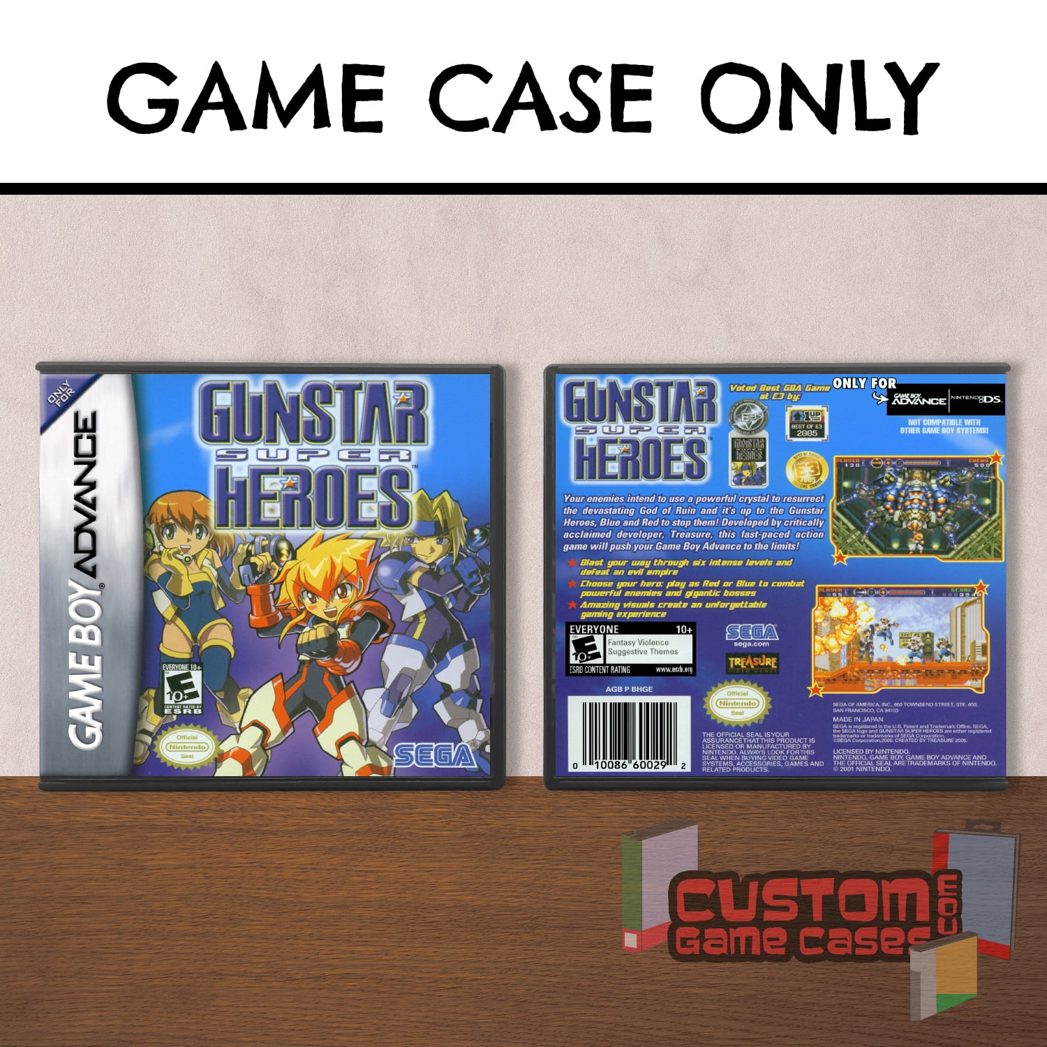 Gunstar Super Heroes GBA Game Boy Advance Game Case Only No