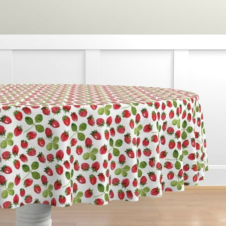 Cotton Sateen Tablecloth 90 Round - Strawberries Berries Watercolor Fruit Summer Red Green Kitchen Garden Leaves Print Custom Table Linens by Spoonflower
Cotton Sateen Tablecloth 90 Round - Strawberries Berries Watercolor Fruit Summer Red Green Kitchen Garden Leaves Print Custom Table Linens by Spoonflower
