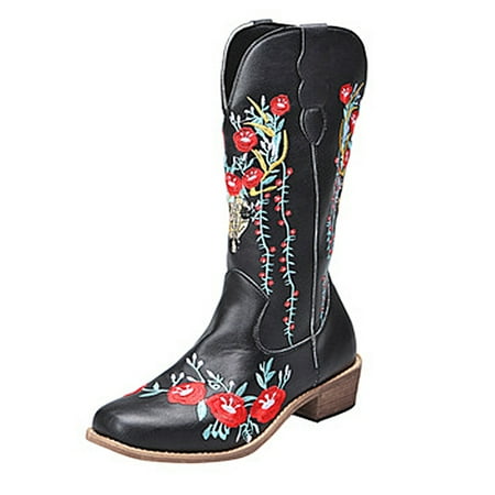 asdoklhq Womens Waterproof Work Boots 2021 New Large Size Mid-tube Boots Embroidered Wedge Heel Casual Women s Boots
asdoklhq Womens Waterproof Work Boots 2021 New Large Size Mid-tube Boots Embroidered Wedge Heel Casual Women s Boots