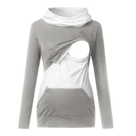 EOPUING Women Maternity Long Sleeve Solid Zipper Breastfeeding Nursing Sweatshirt Tops
EOPUING Women Maternity Long Sleeve Solid Zipper Breastfeeding Nursing Sweatshirt Tops