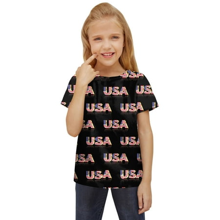 Lovely Casual T-Shirts For Children Girls Independence Day USA Flag Letter Printed O-Neck Short Sleeve Unisex Spring Summer Active Fashion Daily Tops Clothing Holiday Loose Cozy Tshirts
Lovely Casual T-Shirts For Children Girls Independence Day USA Flag Letter Printed O-Neck Short Sleeve Unisex Spring Summer Active Fashion Daily Tops Clothing Holiday Loose Cozy Tshirts