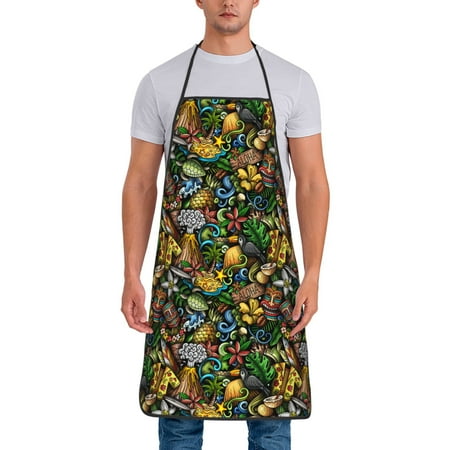 Naloa 1Pack Adjustable Bib Apron Waterdrop Resistant Cooking Kitchen Aprons for Women Men Chef Hawaiian Culture Symbols Print
Naloa 1Pack Adjustable Bib Apron Waterdrop Resistant Cooking Kitchen Aprons for Women Men Chef Hawaiian Culture Symbols Print