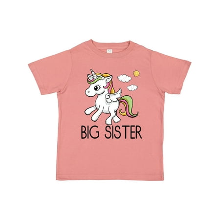 Inktastic Big Sister Unicorn Gift Toddler Toddler Girl T-Shirt