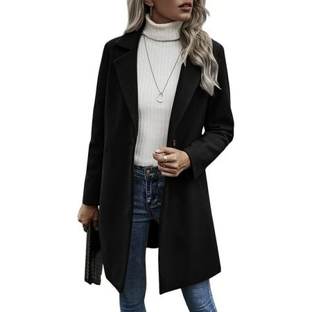 Yohome Women s Fashion Casual Solid Color Pocket Loose Long Sleeve Temperament