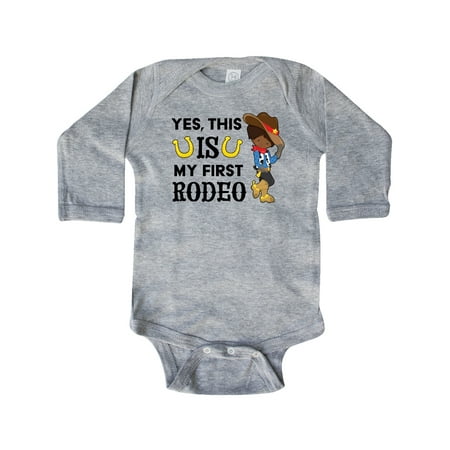 Inktastic Yes this IS my First Rodeo- cowboy in hat and boots Gift Baby Boy Long Sleeve Bodysuit
Inktastic Yes this IS my First Rodeo- cowboy in hat and boots Gift Baby Boy Long Sleeve Bodysuit