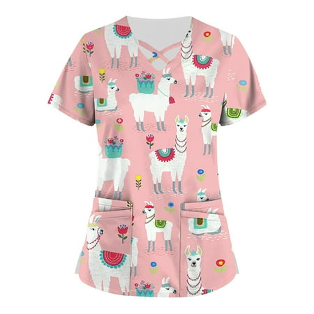 SHUDAGENG Womens Tops Plus Size Cute Printed Scrub Working Uniform Tops for Womens Cross V Neck Short Sleeve Fun T-shirtss Workwear Tee with Pockets Pink XXXXXL
SHUDAGENG Womens Tops Plus Size Cute Printed Scrub Working Uniform Tops for Womens Cross V Neck Short Sleeve Fun T-shirtss Workwear Tee with Pockets Pink XXXXXL