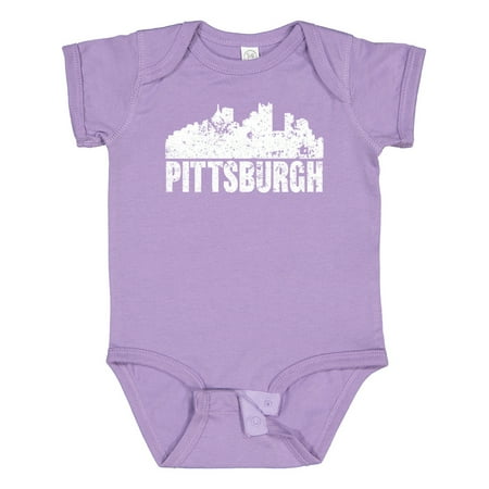 Inktastic Pittsburgh Skyline Grunge Gift Baby Boy or Baby Girl Bodysuit