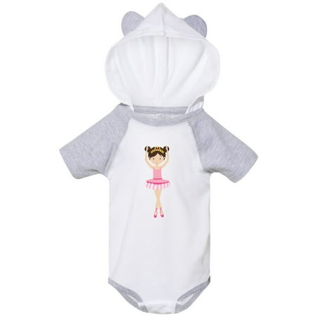 Inktastic Ballerina with Two Buns Gift Baby Girl Bodysuit