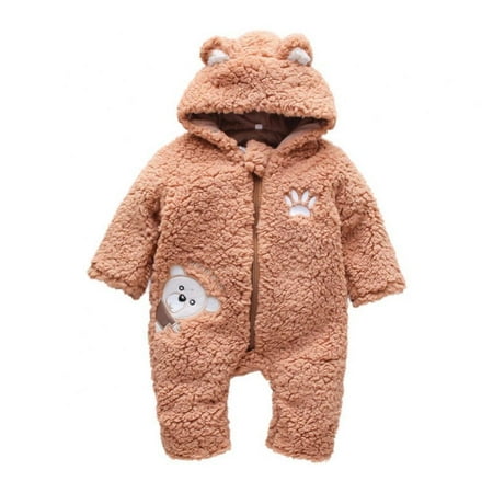Newborn Bear Warmer Snowsuit Cotton Fleece Hooded Romper Jumpsuit For Baby Girls Boys
Newborn Bear Warmer Snowsuit Cotton Fleece Hooded Romper Jumpsuit For Baby Girls Boys