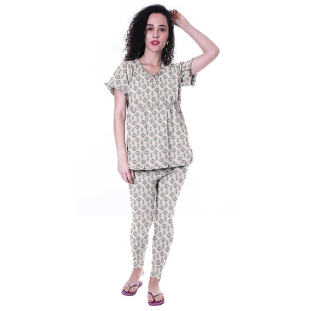Moomaya Womens PrintedNightwearSet Pyjama Cotton Jersey Sleepwear 2 Pcs Nightdresses
Moomaya Womens PrintedNightwearSet Pyjama Cotton Jersey Sleepwear 2 Pcs Nightdresses
