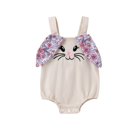 Acuteok Baby Girl Sleeveless Romper Cute Square Neck 3D Rabbit Ear Flower Print Overalls Infant Toddler Easter Clothes
Acuteok Baby Girl Sleeveless Romper Cute Square Neck 3D Rabbit Ear Flower Print Overalls Infant Toddler Easter Clothes
