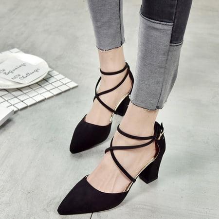 〖Yilirongyumm〗 Black 34 Sandals Women Fashion Casual Pointed Toe Square Heel Wedding Shoes High Heel Sandals
〖Yilirongyumm〗 Black 34 Sandals Women Fashion Casual Pointed Toe Square Heel Wedding Shoes High Heel Sandals