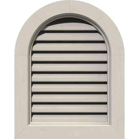 16 W x 22 H Round Top Gable Vent (21 W x 27 H Frame Size): Primed Functional Smooth Western Red Cedar Gable Vent w/ Brick Mould Face Frame
16 W x 22 H Round Top Gable Vent (21 W x 27 H Frame Size): Primed Functional Smooth Western Red Cedar Gable Vent w/ Brick Mould Face Frame