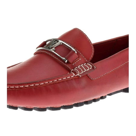 Mens Grant Rio Red Leather Comfortable Driving Shoe Luciano