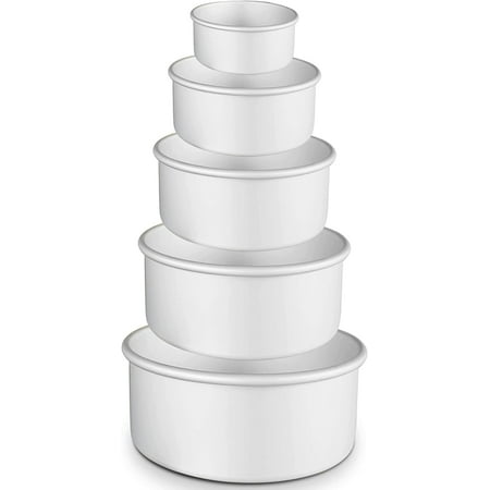 EasySweetz Round Cake Pan - 5 Pcs Set - Anodized Aluminum Heavy Duty Easy Release 4” Deep (4” 6” 8” 10” 12” x 4”) 
EasySweetz Round Cake Pan - 5 Pcs Set - Anodized Aluminum Heavy Duty Easy Release 4” Deep (4” 6” 8” 10” 12” x 4”)