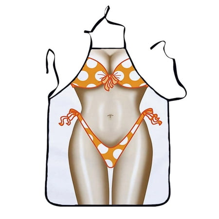 

Njoeus New Sexy Beauty Apron Muscular Male Apron Cartoon Couple Party Apron On Clearance