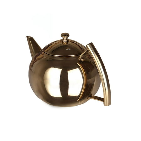 

Yihaifu 1L/1.5L/2L Polished Stainless Steel Teapot Tea Teapot with Lid Stainless Pot Coffee With Tea Leaf Filter Infuser