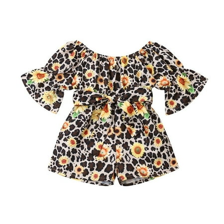 Print Girls Romper With Belt Floral Jumpsuit Off-Shoulder Flare Kids Sleeve Baby Girls Romper&Jumpsuit
Print Girls Romper With Belt Floral Jumpsuit Off-Shoulder Flare Kids Sleeve Baby Girls Romper&Jumpsuit