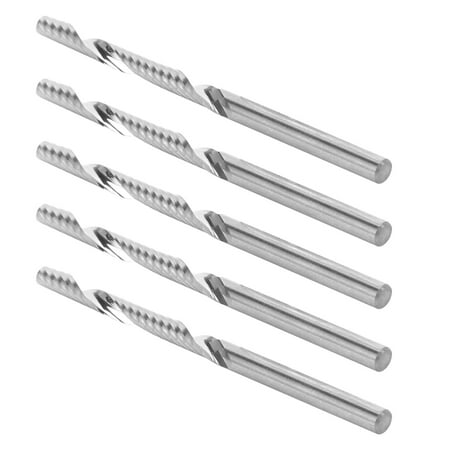 Knifun 5pcs Tungsten Steel Spiral Milling Cutter Wood Carving Router Bit 3.175 X 3.175 X 28 X 50mm Spiral Milling Cutter Metal Router Bit 
Knifun 5pcs Tungsten Steel Spiral Milling Cutter Wood Carving Router Bit 3.175 X 3.175 X 28 X 50mm Spiral Milling Cutter Metal Router Bit