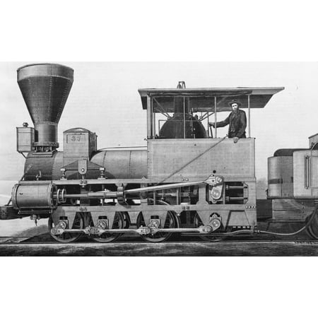 19th Century Locomotive Stretched Canvas - Science Source (24 x 18)
