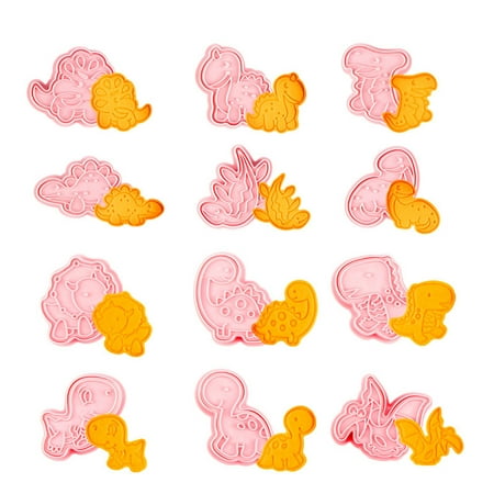 12 Pack Biscuit Mould Plastic Material Dinosaur Shapes Theme 3D Stereo Pressing Type Baking Accessories for Baking Lover
12 Pack Biscuit Mould Plastic Material Dinosaur Shapes Theme 3D Stereo Pressing Type Baking Accessories for Baking Lover