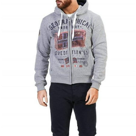Geographical Norway Filliam-man-lgrey-Grey-S Fall & Winter Mens Sweatshirt, Light Grey - Small