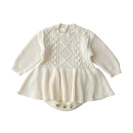 Korean Style Kids Retro Knitted Sweater Babys Girls Solid Spring Winter Long Sleeve Knit Sweater Romper Bodysuit Dress Clothes
Korean Style Kids Retro Knitted Sweater Babys Girls Solid Spring Winter Long Sleeve Knit Sweater Romper Bodysuit Dress Clothes