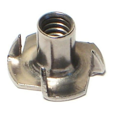 1/4 -20 x 7/16 18-8 Stainless Pronged Tee Nuts TNSS-035 (10 pcs.)