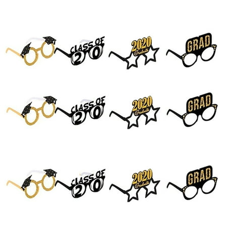 NUOLUX Graduation Party Glasses 2020 Supplies Photo Props Classdecoration Colleage High School Eyeglasses