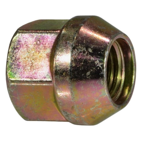 12mm-1.5 x 23mm Zinc Plated Steel Fine Thread Open End Wheel Nuts (4 pcs.)
