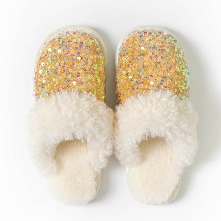 CoCopeaunt Shining Sequins Fluffy Slippers Women Winter Short Plush Keep Warm Home Shoes Women Indoor Bedroom Bling Soft Sole Fur Slippers
CoCopeaunt Shining Sequins Fluffy Slippers Women Winter Short Plush Keep Warm Home Shoes Women Indoor Bedroom Bling Soft Sole Fur Slippers
