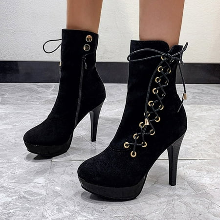 MIASHUI Toe Round Thin Boots Fashion Heels Breathable Shoes Women s High Laceup Short Leather Women s Boots Women Sneakers Shoes Wedges Women Shoes Casual
MIASHUI Toe Round Thin Boots Fashion Heels Breathable Shoes Women s High Laceup Short Leather Women s Boots Women Sneakers Shoes Wedges Women Shoes Casual