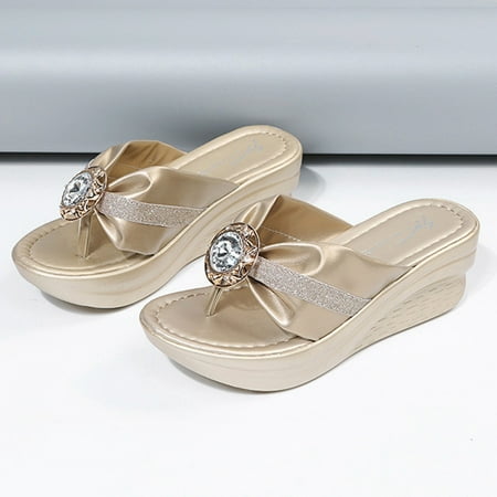 Cathalem Toe Flip Sandals Thick Wedges Flop Fashion Slippers Womens Open Soled Roman Women s Wedges Wedge Shoe for Women Gold 8
Cathalem Toe Flip Sandals Thick Wedges Flop Fashion Slippers Womens Open Soled Roman Women s Wedges Wedge Shoe for Women Gold 8