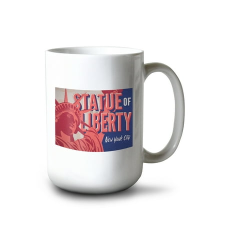 15 fl oz Ceramic Mug New York City New York Statue of Liberty Red White and Blue Dishwasher & Microwave Safe
15 fl oz Ceramic Mug New York City New York Statue of Liberty Red White and Blue Dishwasher & Microwave Safe