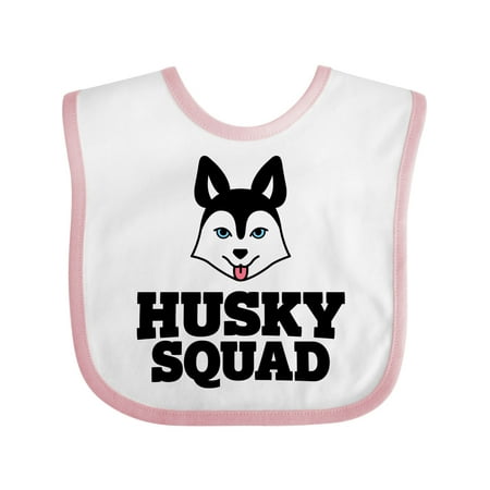 Inktastic Dog Husky Squad Gift Baby Boy or Baby Girl Bib