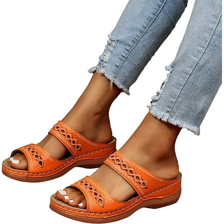 Sandals for Women Arch Support Rhinestones Dressy Wedge Sandals Casual Summer Open Toe Slide Sandals
Sandals for Women Arch Support Rhinestones Dressy Wedge Sandals Casual Summer Open Toe Slide Sandals