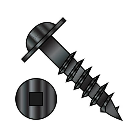 10-9X4 Square Recess Round Washer Head Deep Thread Wood Screw 2/3 Thread Black Oxide (Pack Qty 1 000) BC-1064DQRWDB
10-9X4 Square Recess Round Washer Head Deep Thread Wood Screw 2/3 Thread Black Oxide (Pack Qty 1 000) BC-1064DQRWDB