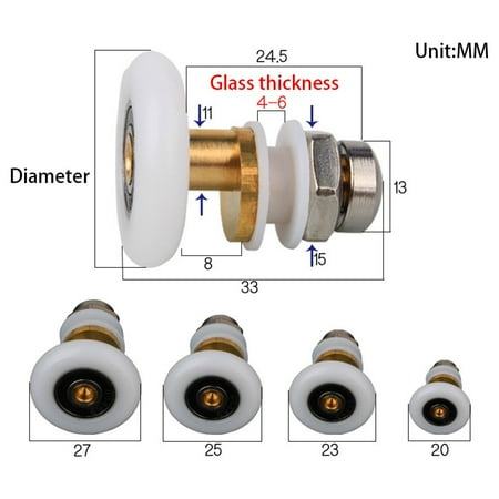 4pcs Shower Room Pulley Bathroom Sliding Glass Door Wheels Nylon Copper Roller
4pcs Shower Room Pulley Bathroom Sliding Glass Door Wheels Nylon Copper Roller
