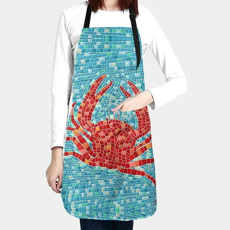 Red Crab Mosaic Waterproof Apron with 2 Pockets Kitchen Chef Bib for Men Women Cooking BBQ Drawing Gardening
Red Crab Mosaic Waterproof Apron with 2 Pockets Kitchen Chef Bib for Men Women Cooking BBQ Drawing Gardening
