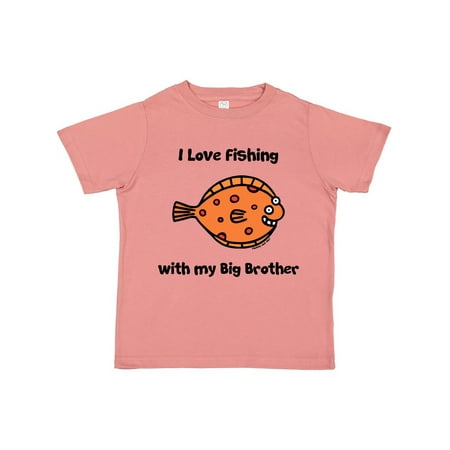 Inktastic Fishing with Big Brother Gift Toddler Boy or Toddler Girl T-Shirt