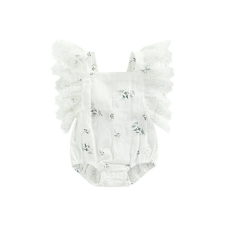 Multitrust Baby Girls Summer Casual Romper Toddler Lace Flying Sleeve One-piece Floral Playsuit
Multitrust Baby Girls Summer Casual Romper Toddler Lace Flying Sleeve One-piece Floral Playsuit