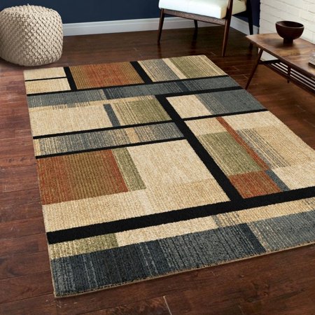 Carolina Weavers Soft Plush Collection Transparent Windows Multi Shag Area Rug (7'10 x 10'10) - 7'10" x 10'10"
