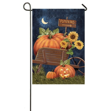 Halloween Pumpkins Two Sided Garden Flag