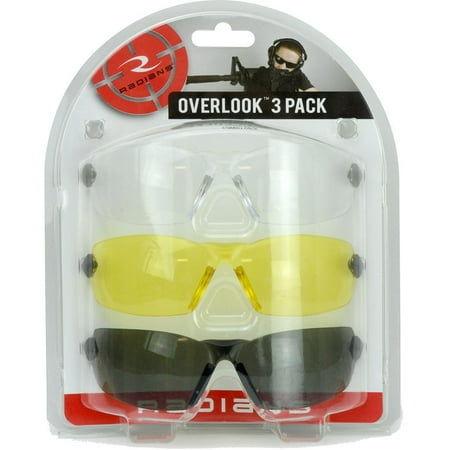 Radians Overlook Shooting Glasses Clear Smoke Amber 3 Pk.