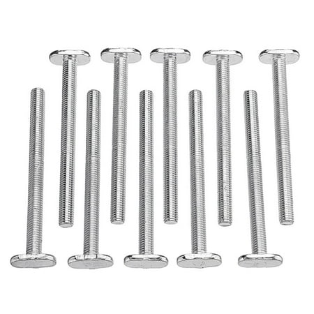 10Pcs M8X100mm T-Nut Sliding Screws Miter T-Slot Woodworking Tool
