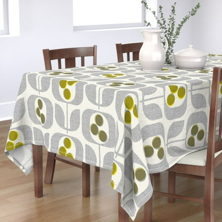 Cotton Sateen Tablecloth 70 x 90 - Mid Century Flowers Large Scale Retro Gray Green Atomic Era 1950S 1960S Look Print Custom Table Linens by Spoonflower
Cotton Sateen Tablecloth 70 x 90 - Mid Century Flowers Large Scale Retro Gray Green Atomic Era 1950S 1960S Look Print Custom Table Linens by Spoonflower