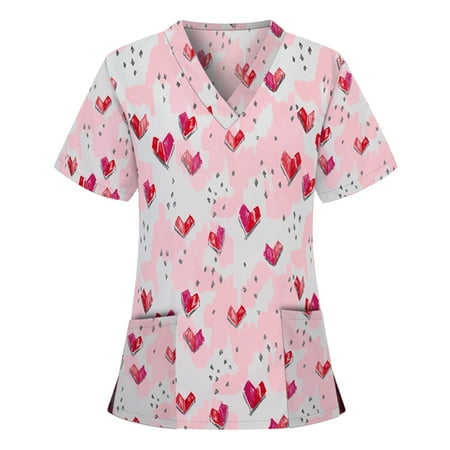Alrise White Summer Plus Size Scrubs Top for Women Fashion Print Short Sleeve T-Shirt V-Neck Pockets Workwear Blouse Medium
Alrise White Summer Plus Size Scrubs Top for Women Fashion Print Short Sleeve T-Shirt V-Neck Pockets Workwear Blouse Medium