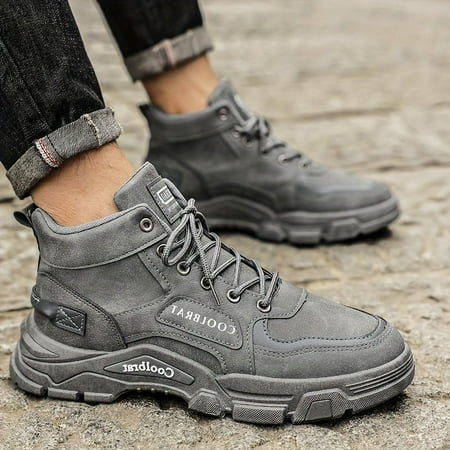 SHZHRUKUNSHM Durable PU High Top Work Boots Non-slip and Wear Resistant Lace-up Boots Ideal for Outdoor Walking Hiking and Climbing
SHZHRUKUNSHM Durable PU High Top Work Boots Non-slip and Wear Resistant Lace-up Boots Ideal for Outdoor Walking Hiking and Climbing
